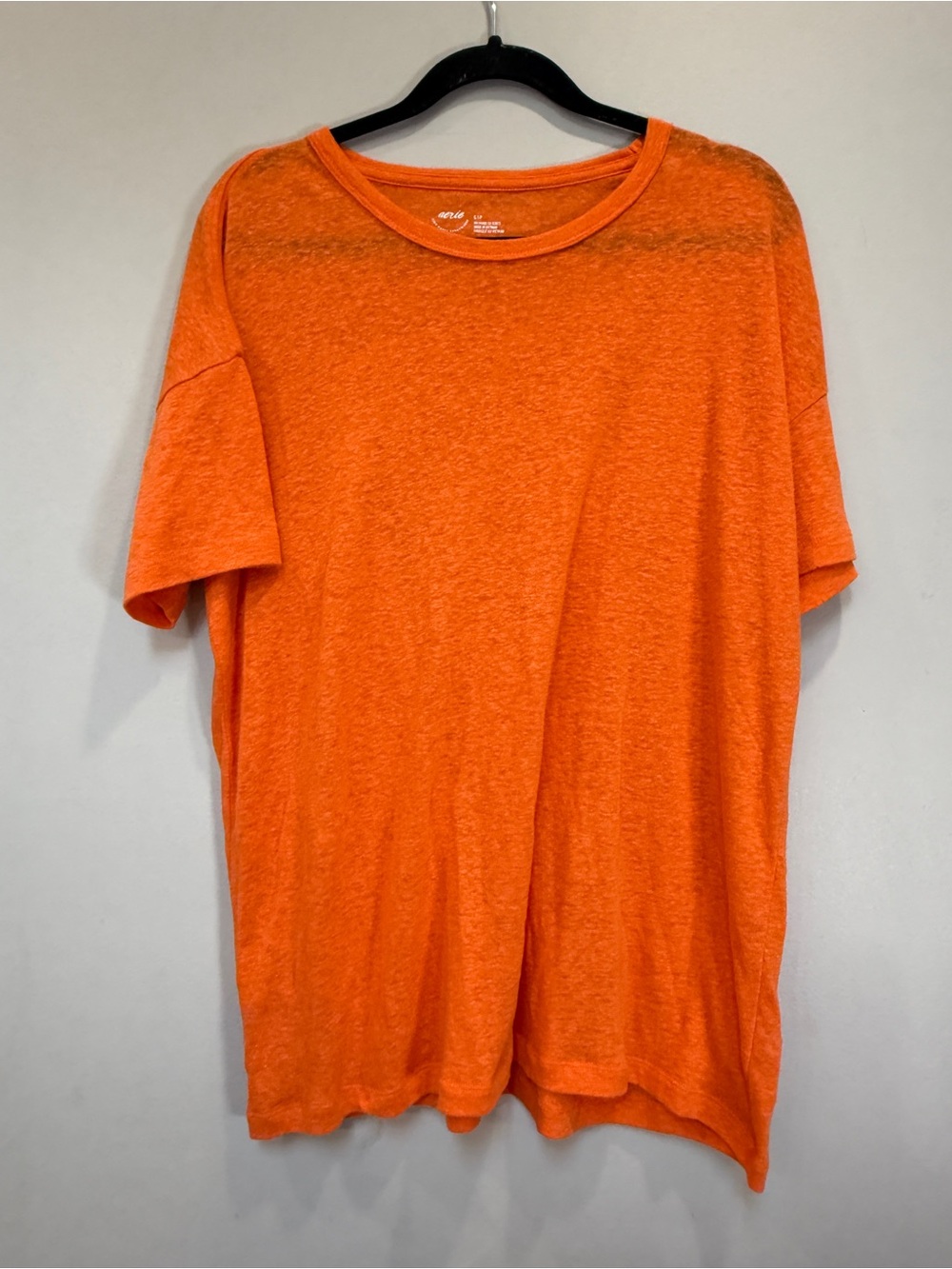 aerie Men's Bright Orange Crew Neck Tee